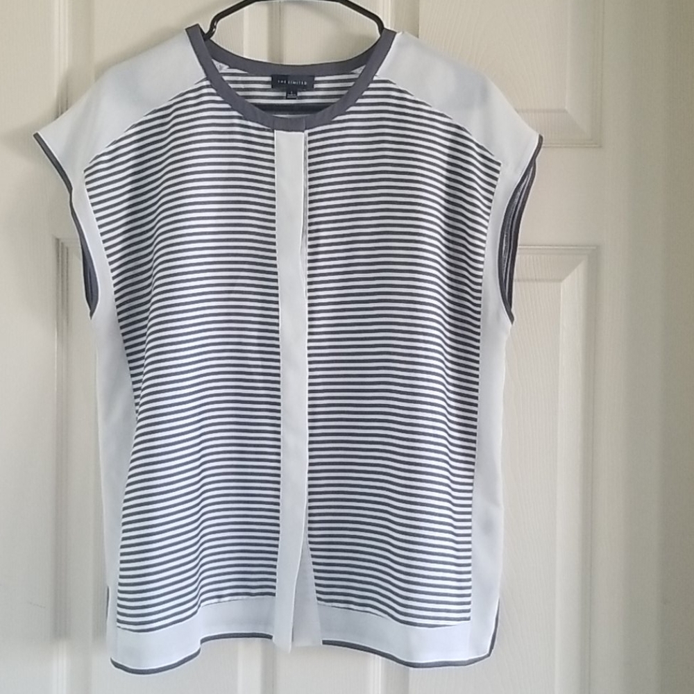 Striped button down blouse